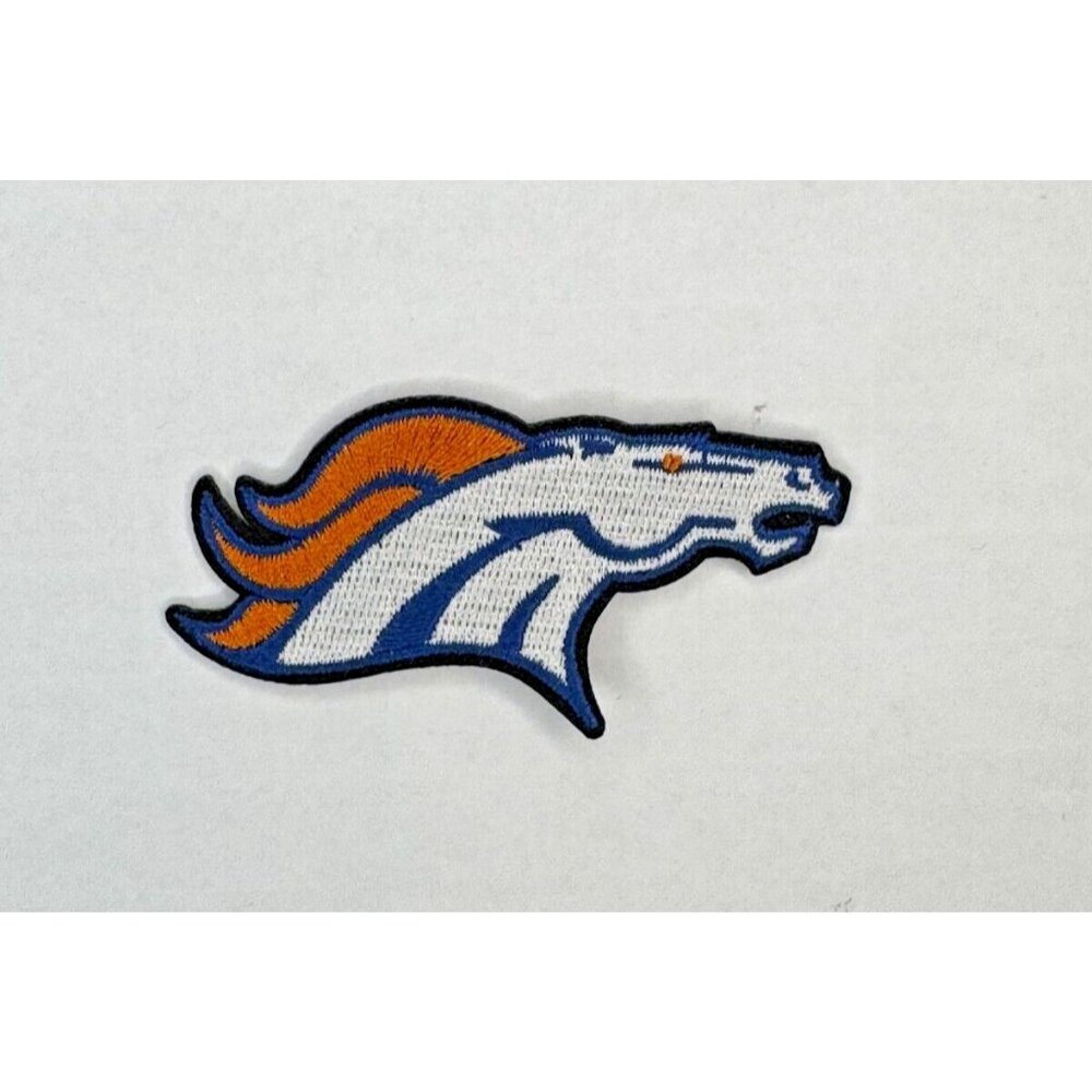Denver Broncos NFL Team Logo Embroidered 3in Iron / Sew-On Patch